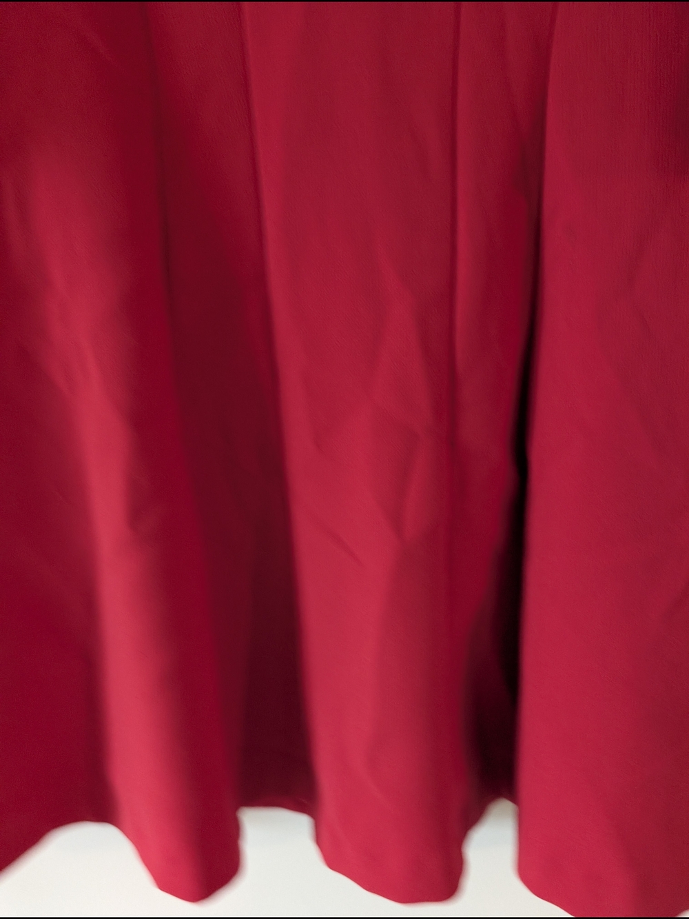Ann Taylor Bright Red V-Neck Long Sleeve Fit & Flare Dress - Picture 4 of 5